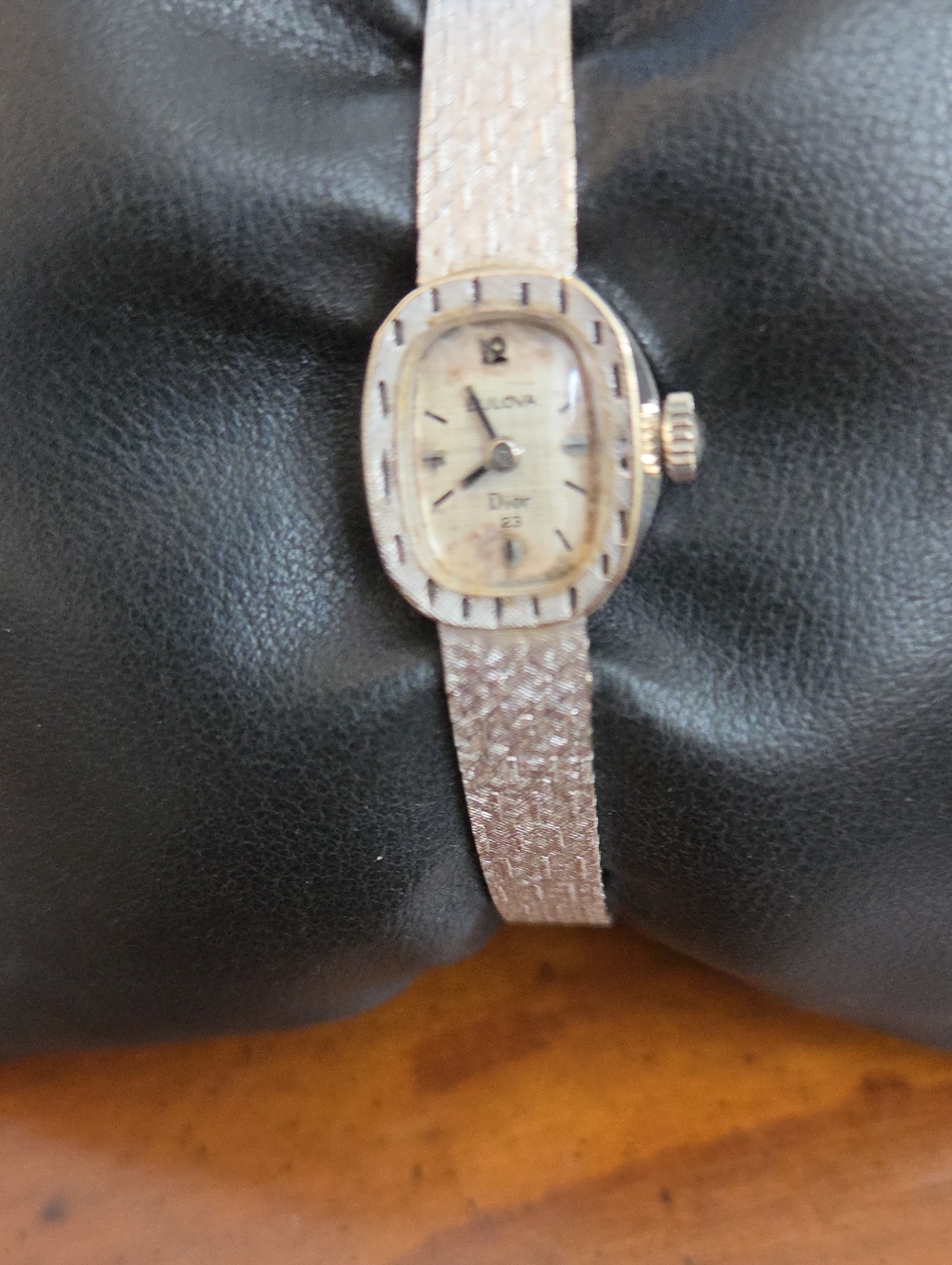 Bulova Women's Silver-Tone Textured Bracelet Watch